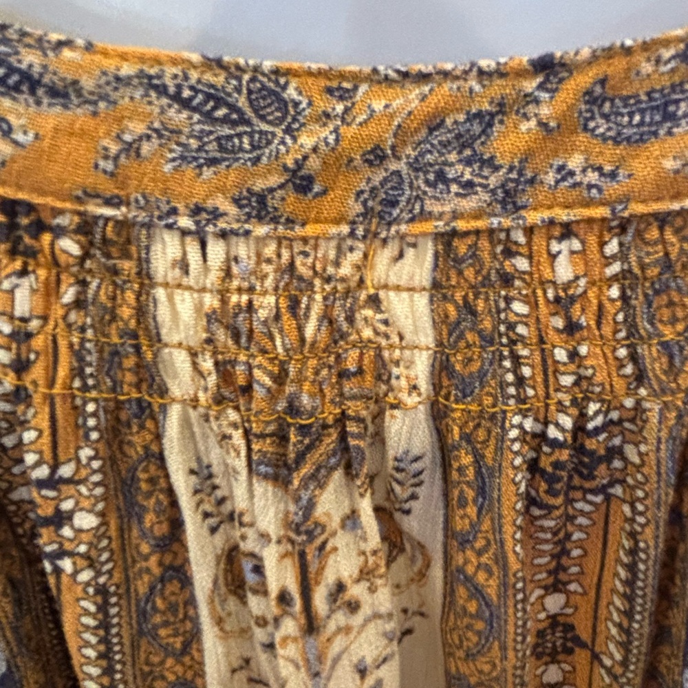 NWT Paisley Blouse - Mustard and Navy - Picture 9 of 9